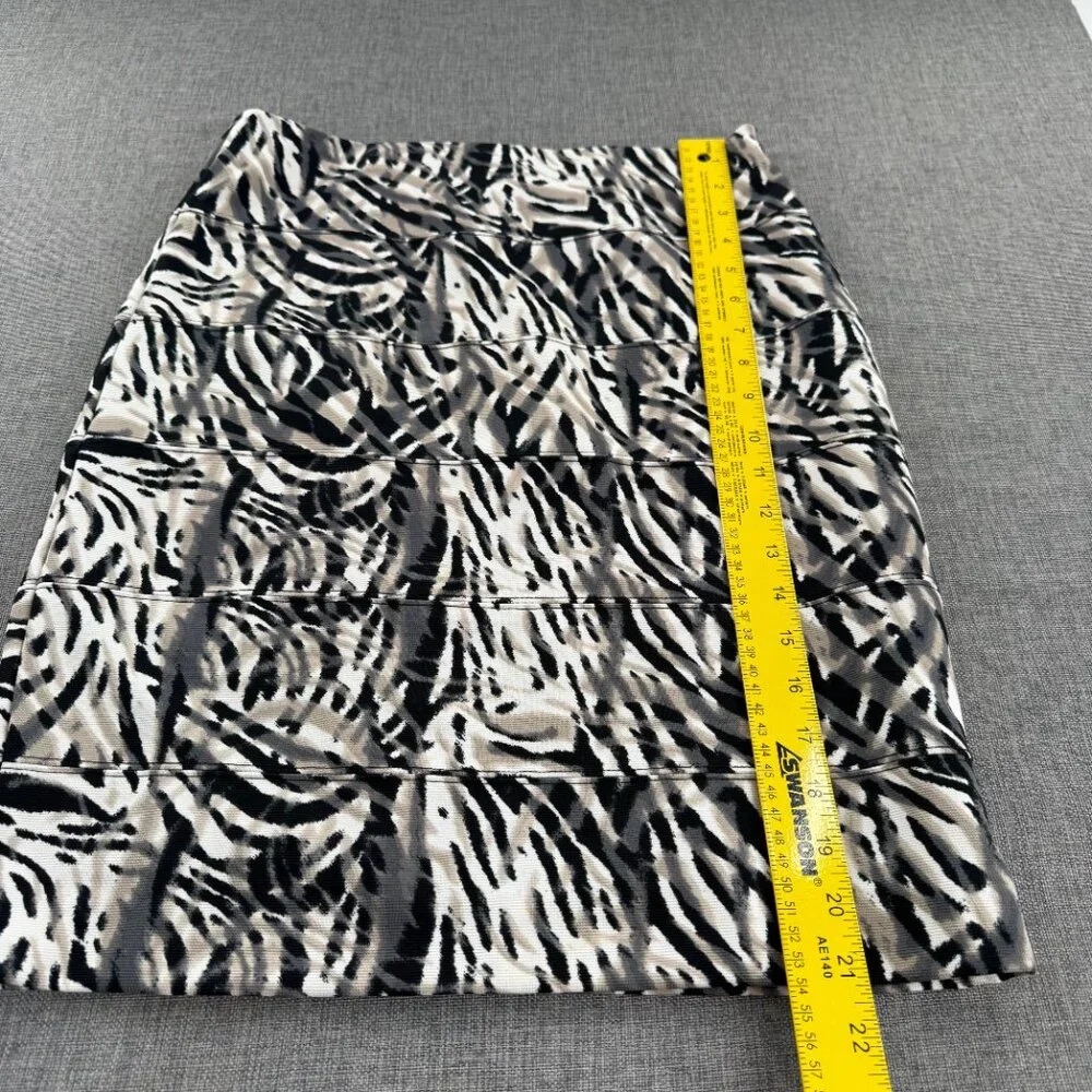 Alfani Pencil Pull on Skirt Petite P Elastic Band Waist High Waisted Lined Black